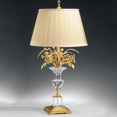 Brass vase table lamp